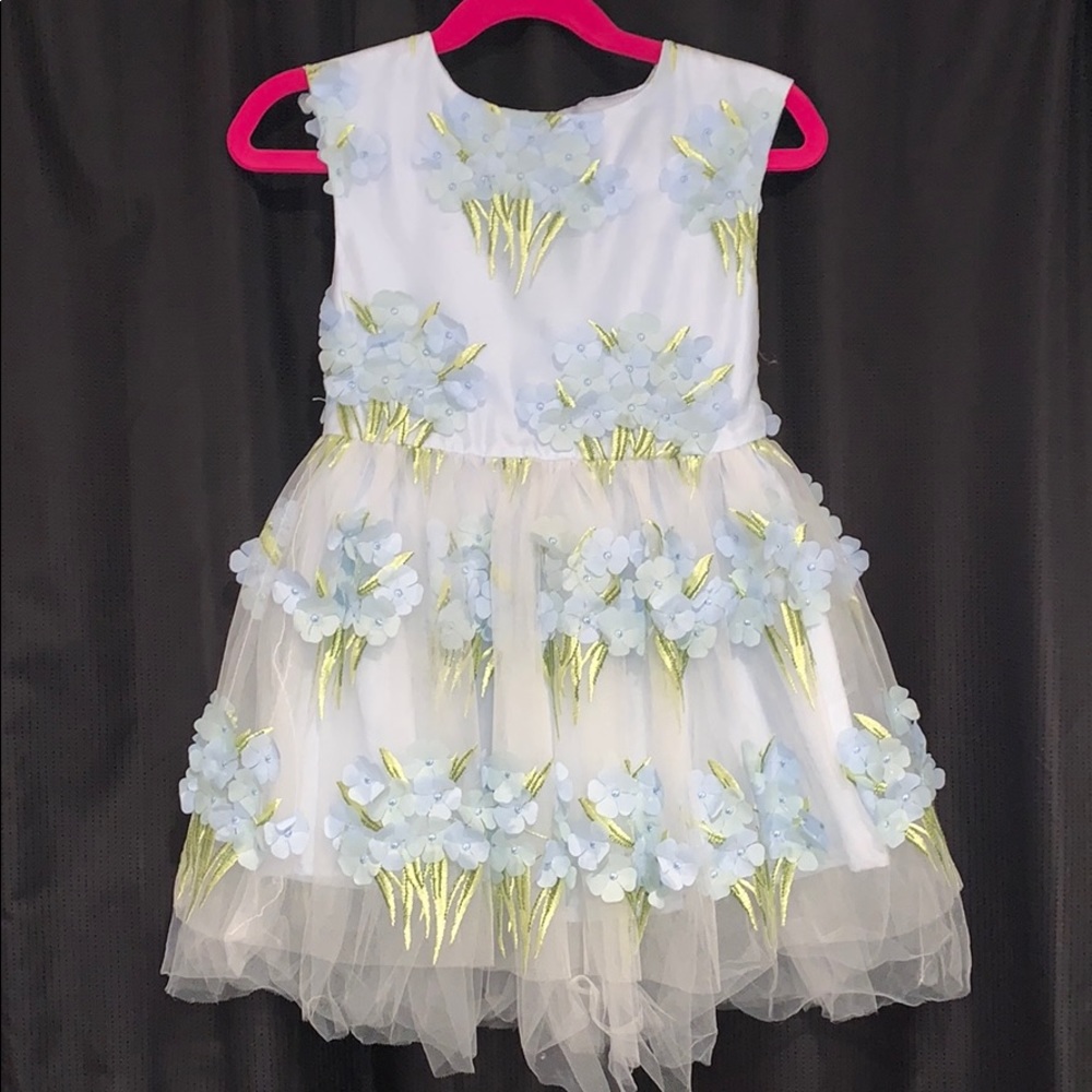 Light Blue Dress with Flowers